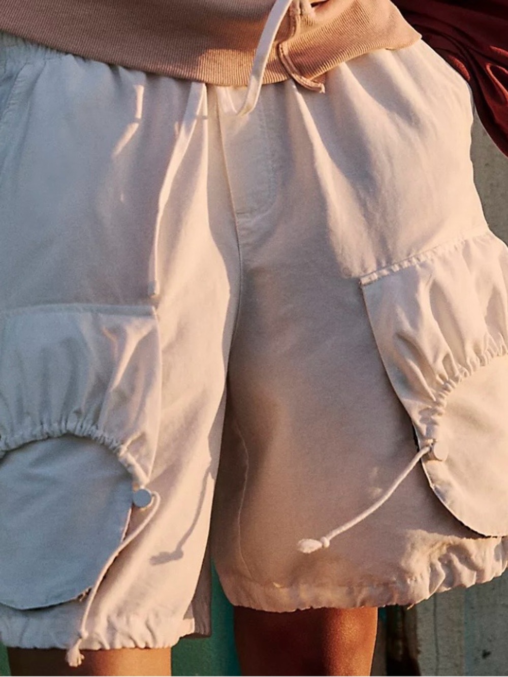 Free People In a Cinch white drawstring  Shorts